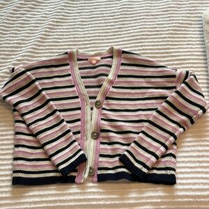 LISA TODD new striped cropped cardigan